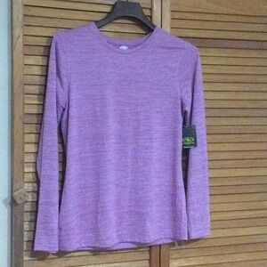 Athletic Works Purple Long Sleeve Blouse